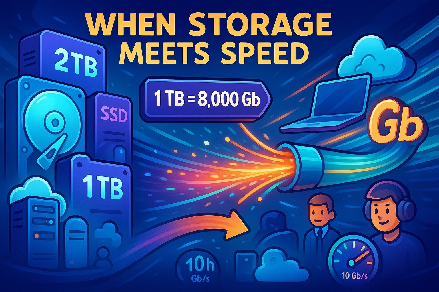 Konverter Terabyte ke Gigabit