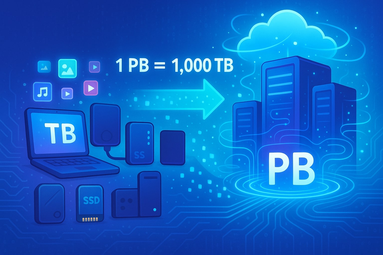 Konverter Terabyte ke Petabyte