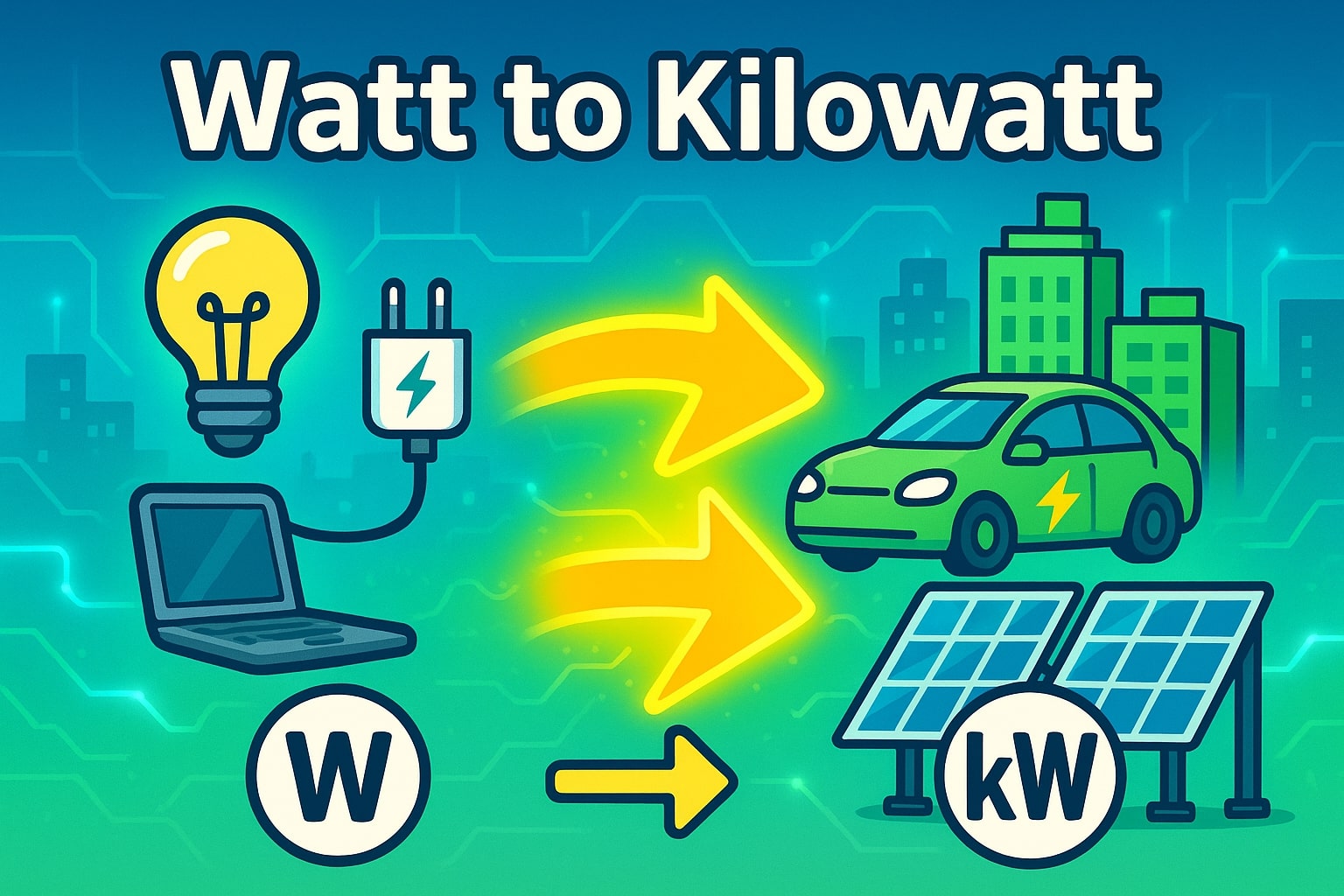 Konverter Watt ke Kilowatt