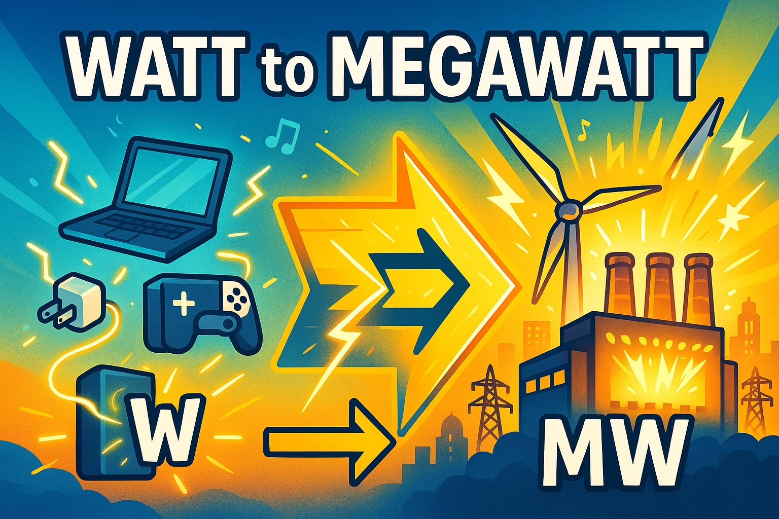 Konverter Watt ke Megawatt