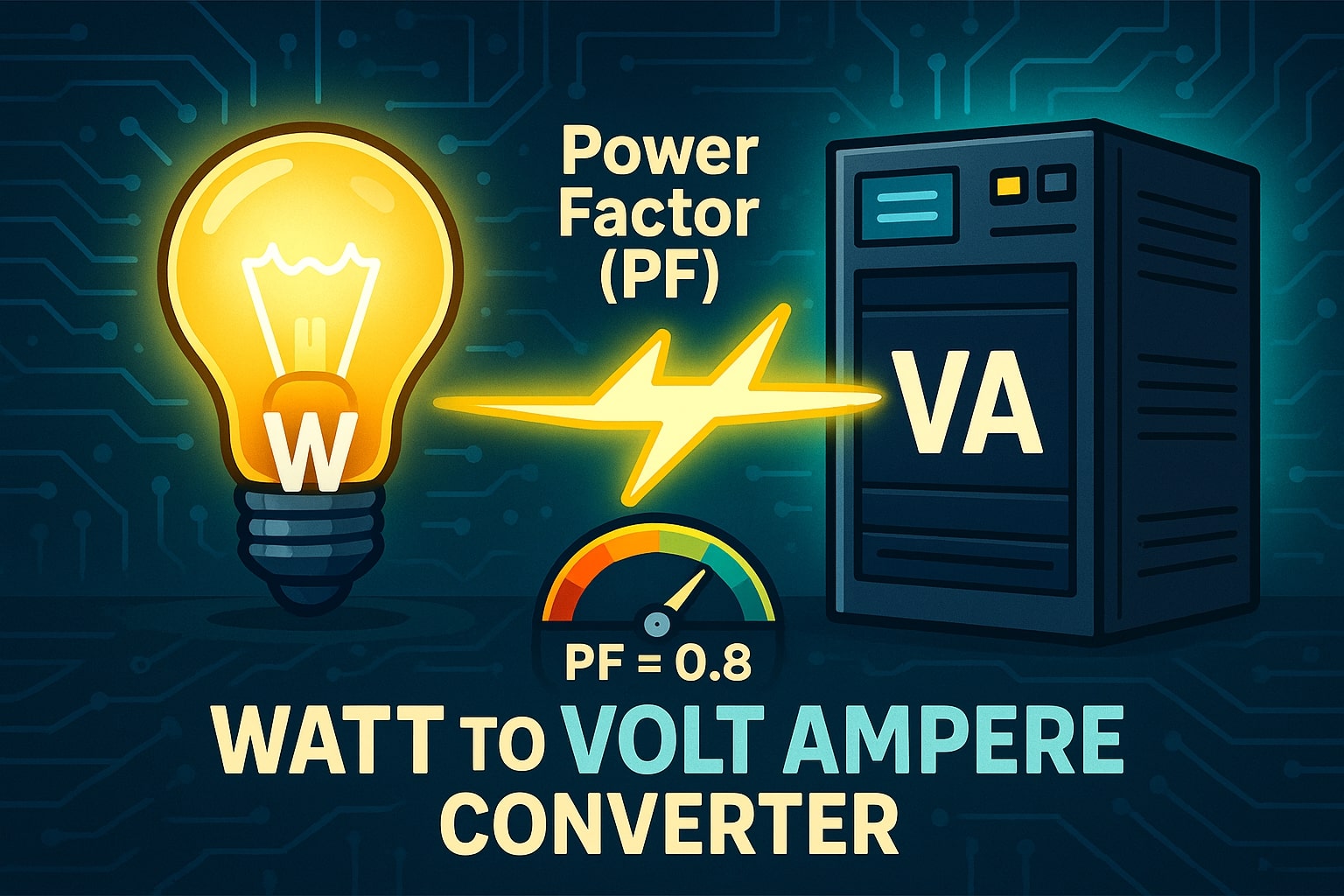 Konverter Watt ke Volt Ampere