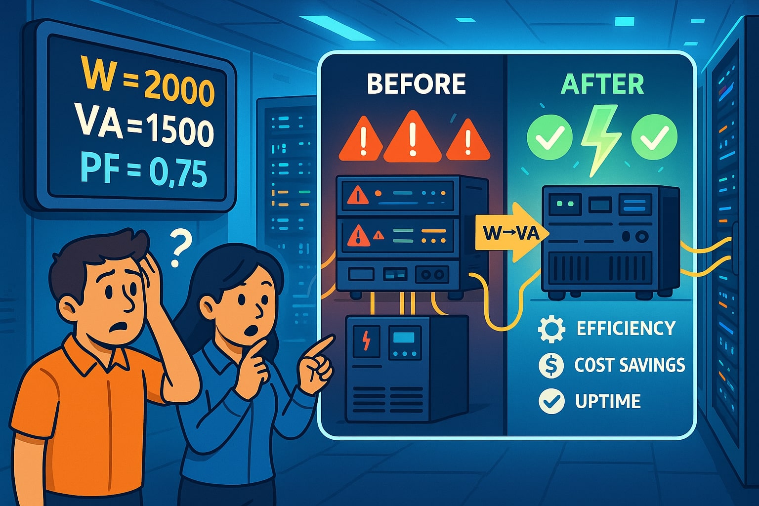 Konverter Watt ke Volt Ampere